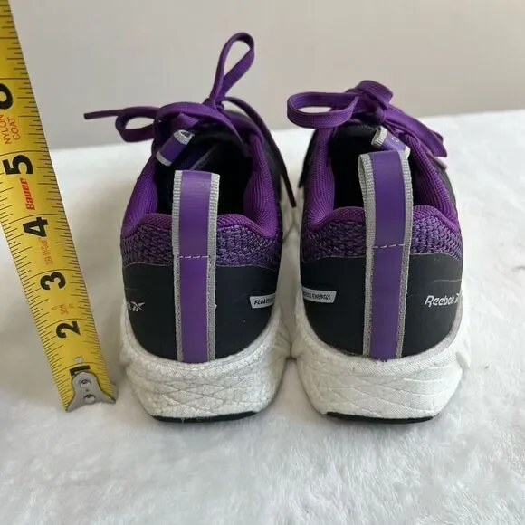 Reebok Black Purple Fusion Flexweave Work Sneakers 6 Women - Picture 4 of 9